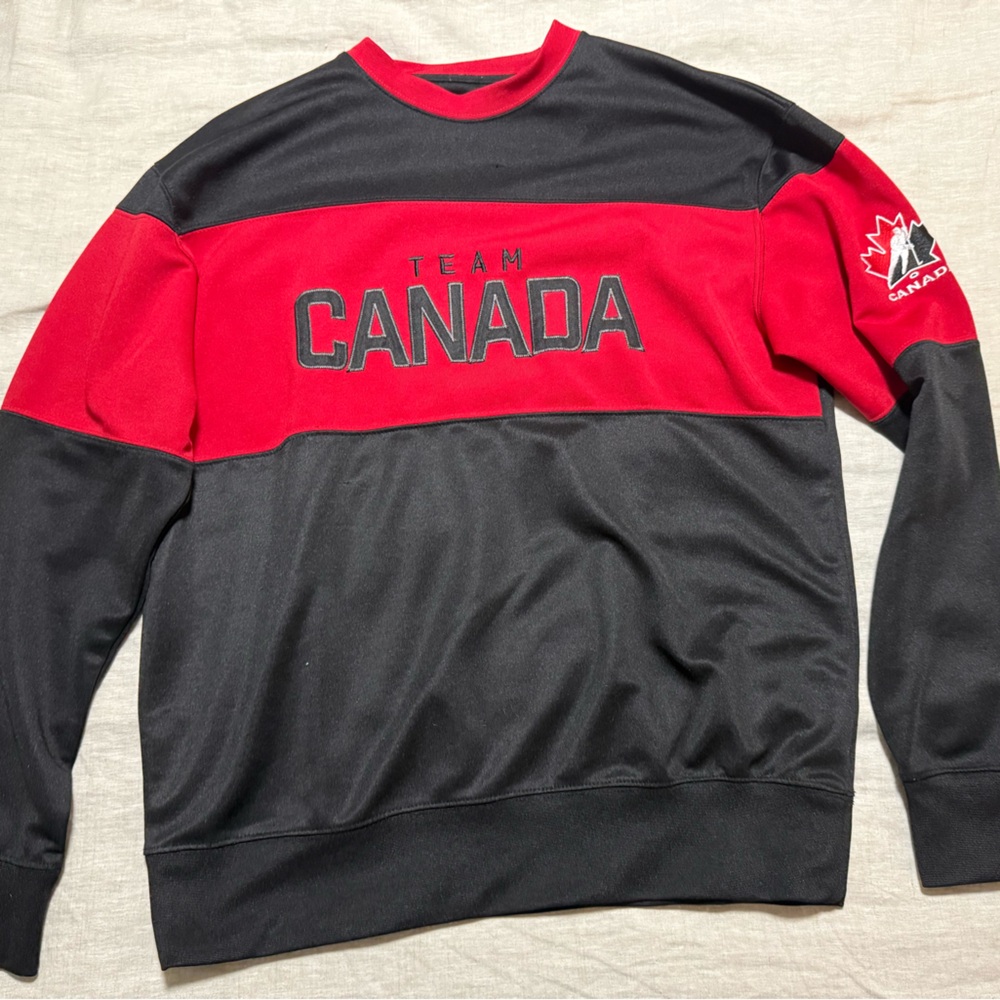 Team Canada Black and Red Sweater